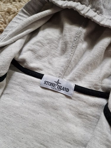 Stone Island Junior Zip Hoodie Jacket Grey Size 10 / 140 - Picture 7 of 11