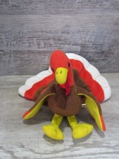    Vtg 90's TY BEANIE BABY  GOBBLES  the TURKEY w/ PVC PELLETS RARE RETIRED -NN