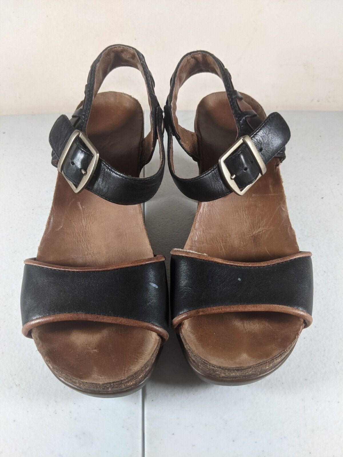 Dansko Debby Slingback Platform Sandals Brown & B… - image 2