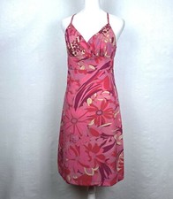Vintage 90s Y2K Barbie Mod Floral Dress Stretch Express Sz 5 / 6