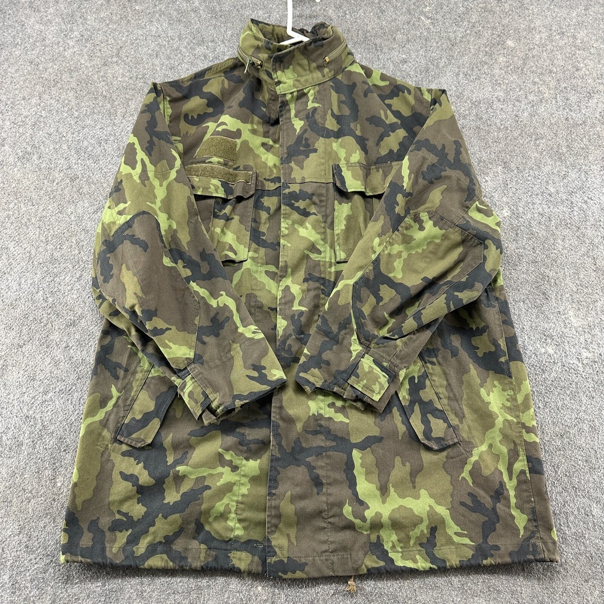 VINTAGE Czech Army Coat Mens XL M95 Parka Woodland Camo Vz95
