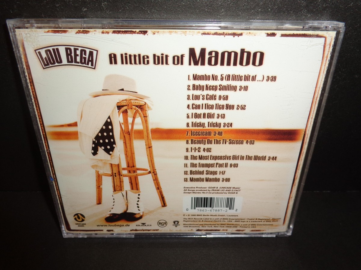 A LITTLE BIT OF MAMBO by LOU BEGA-Rare Collectible CD w/ Lyrics