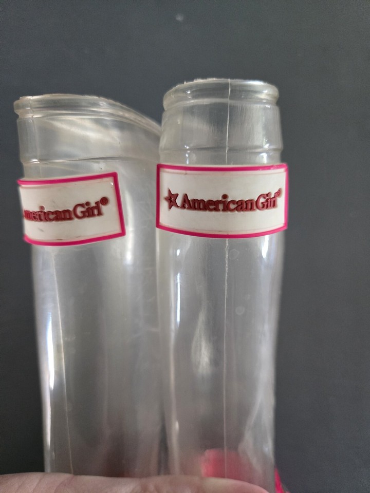 American Girl Peekaboo Willies Clear/Pink Calf Rain Boots Girl Rubber