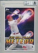 2020 Topps Archives Mike Trout Millville Meteor Autographed Poster BGS 10 Auto