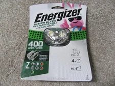 New Energizer Vision Ultra HD Rechargeable Headlamp Bright LED Water Resistant
