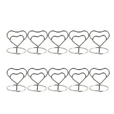 new SET of 12 Heart Table Holder Memo Clip Stands Seating Labels Placecard Clips