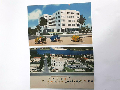 2 THE TRADE WINDS HOTEL FT LAUDERDALE FLORIDA LINEN POSTCARDS