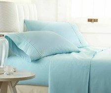 HOME SERIES ULTRA LUXURY CHECKER PATTERN QUEEN OR KING DEEP POCKET BED SHEET SET