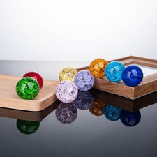 30mm Crystal Ice Crack Ball quartz Sphere Craft Table Decor Gift