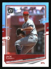 Jack Flaherty 2020 Donruss Optic Carolina Blue & White #182 Baseball Card