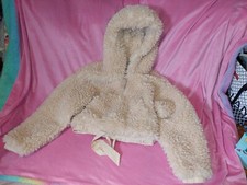 Ladies Pull&bear Size Small Fluffy Hooded Kangaroo Pocket Cropped Jacket