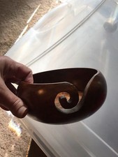 Wooden Yarn Bowl For Knitting And Crochet Darn Good Yarn 6x6x3" handmade Gift