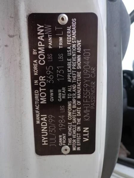 Engine ECM Electronic Control Module Left Hand Dash Fits 99-00 ELANTRA 402273 Foto 3 de 4