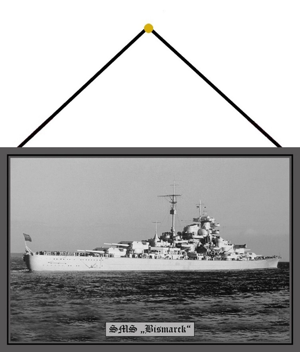 Blechschild „Schlachtschiff Tirpitz“ – 20x30 Cm, Gewölbt, Mit 4 Befestigungslöchern, Made In Germany