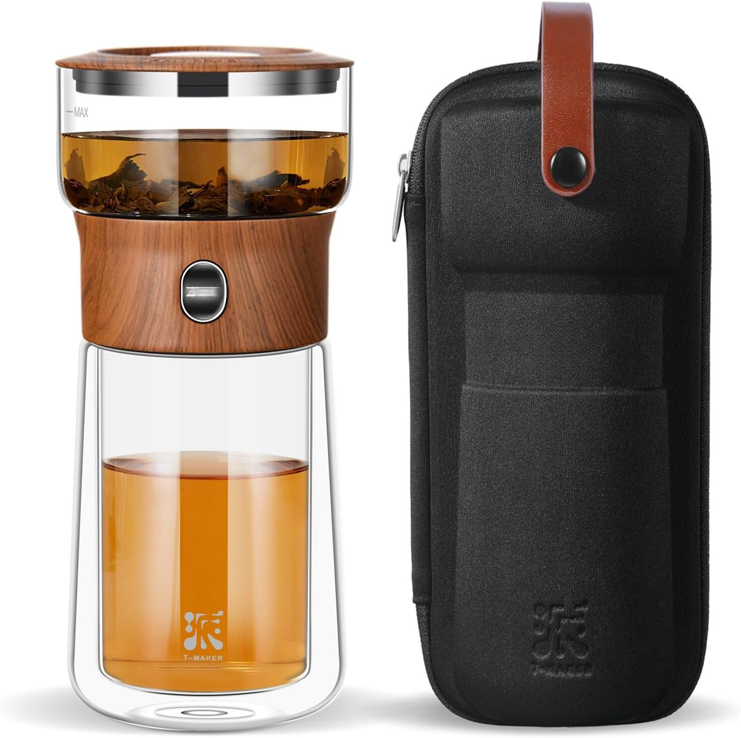 Smart One Touch Tea Maker, Small Glass Teapot for Loose Tea Maker