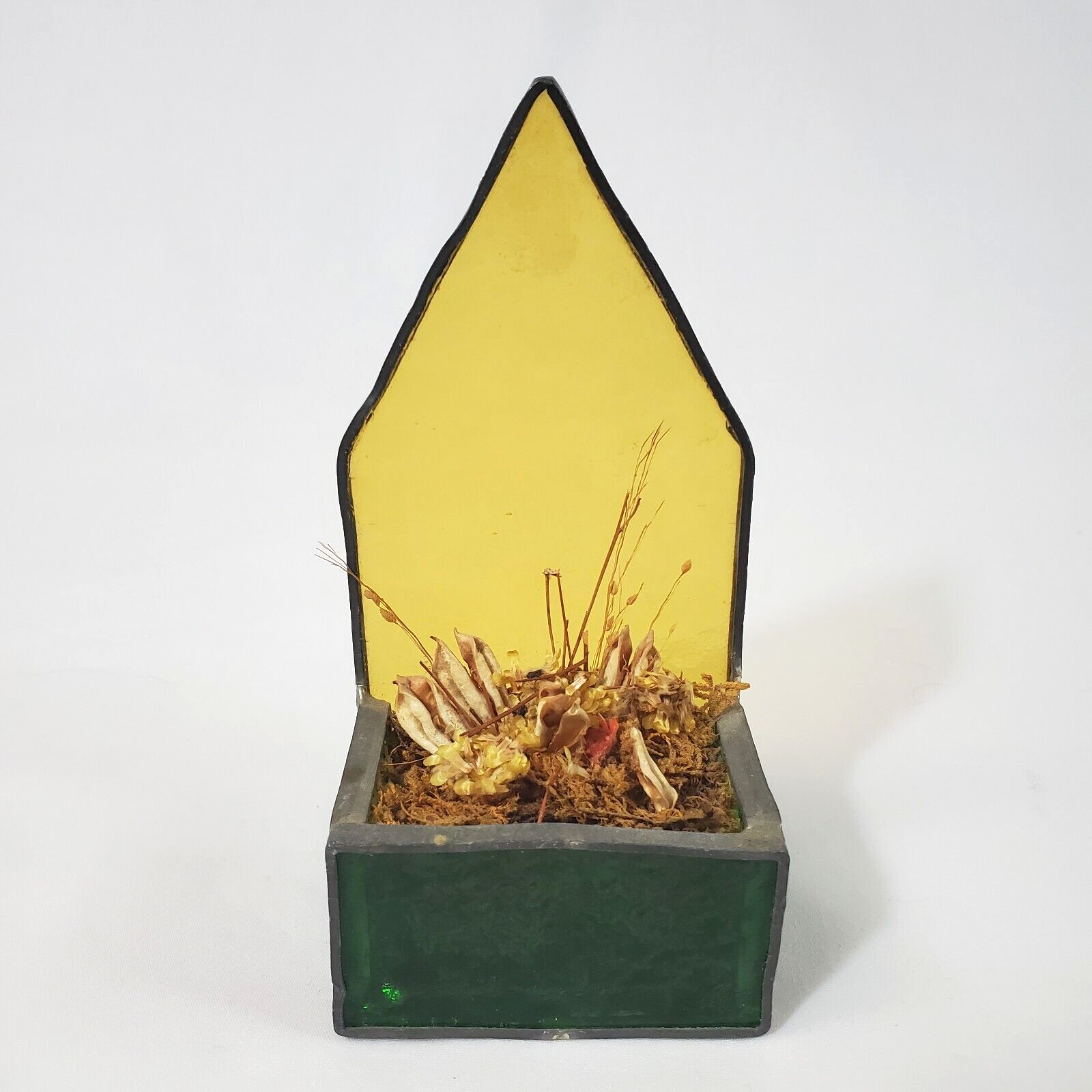 Handmade Dried Flowers in Glass Sun Catcher__-image