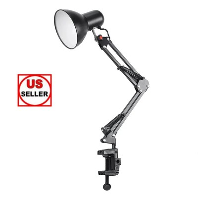 Lamp Desk Architect Arm Swing Adjustable Light Table Task Clamp Black Metal