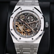 Audemars Piguet Royal Oak 41mm Openwork Skeleton Steel Double Balance 15407ST 8
