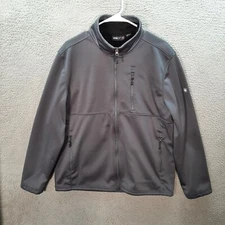 Swiss Tech Jacket Adult Medium Gray Fleece Lined Windbreaker Outdoors Camping