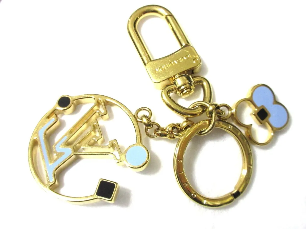 LOUIS VUITTON M95507 Key Ring Bag Charm Monogram Delight Blue Japan [Used]