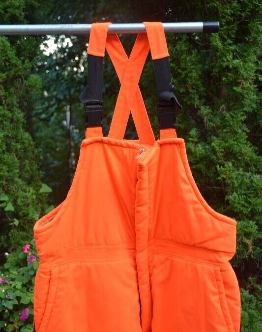JOHNSON GARMENT Blaze Orange Outdoor/Hunting Insulated BIB