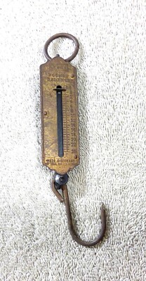 Vintage OXWALL Pocket Balance Brass & Metal 25lb (Germany) 7''L