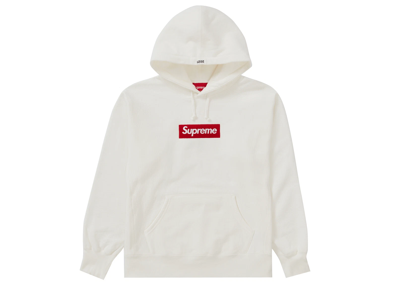 NEUF Supreme Box Logo BOGO Sweat shirt à capuche (FW21) blanc taille moyenne M