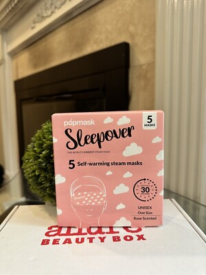 POPMASK LONDON Sleepover Rose Scented Self-Warming Steam Mask (5 Pack).