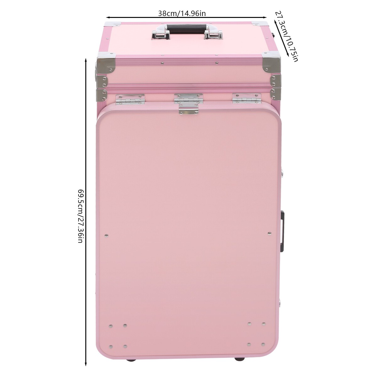 Nail Desk Mobile Station Rolling Makeup Train Case Manicure Table