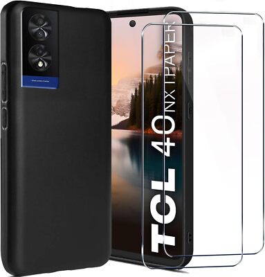 Für TCL 40 NXTpaper 4G Fall Slim Silikon Gel Phone Cover Glas Screen Protector
