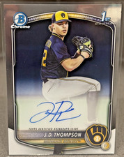 2025 Bowman Draft Chrome Prospect AUTO J.D. Thompson CPA-JT Milwaukee Brewers