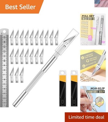 Exacto Knife Set, Hobby Knife Kit with 20PCS Blades, Precision Knives, Alumin...