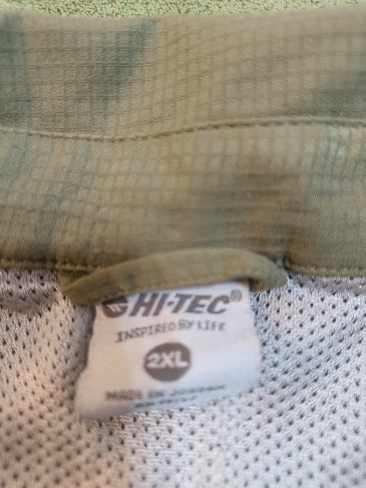 Hi-Tec Men's 2XL Shirt Tan Ripstop Vented Back Hiking Fishing Long Sleeve thumbnail 3