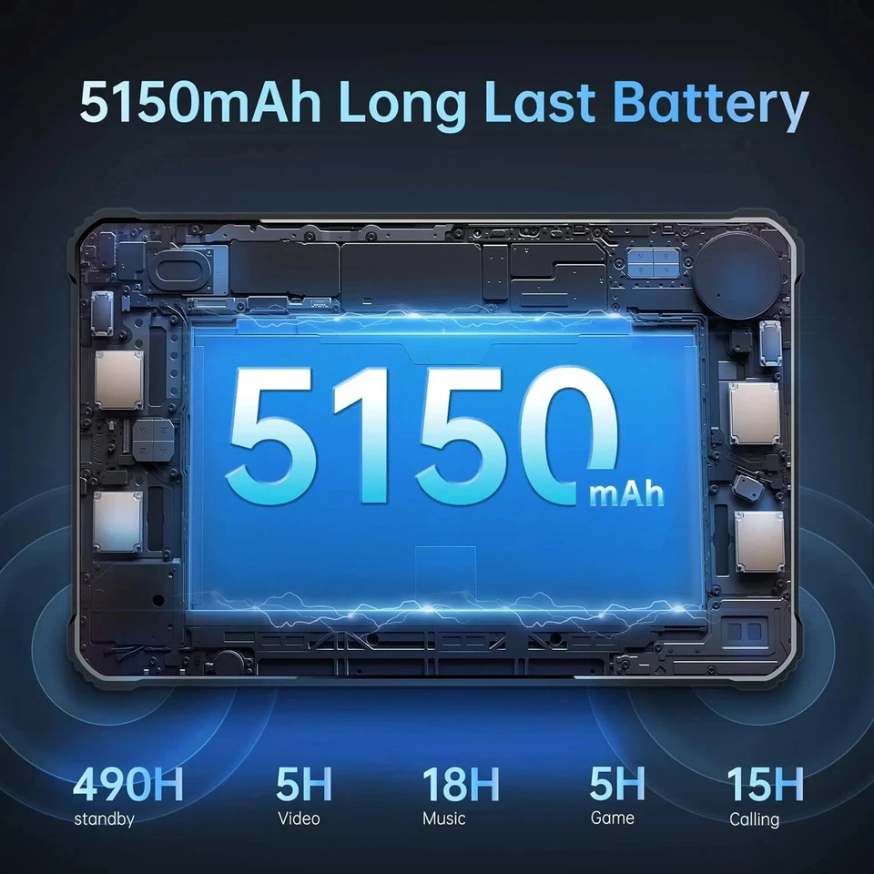 OUKITEL RT3 Outdoor Table 7GB+64GB 5150mAh Android12 16MP+8MP Tablets Octa-Core - Bild 2 von 4