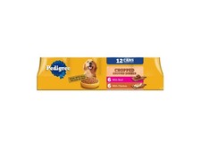 Pedigree Chopped Ground Dinner Wet Dog Food Variety Pack 12 Cans 13.2 Oz