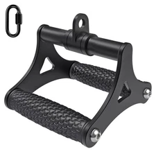 Heavy Duty Double D Handle V Bar Cable Attachment, Aluminum Grip for Home Gym