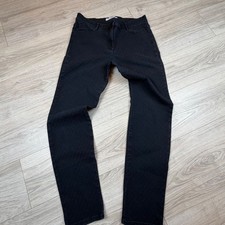 Brax Feel Good Style Shakira Black Textured Diamond Slim Straight Jeans Size 16