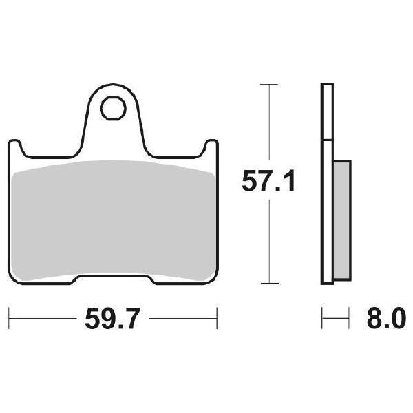 Kawasaki GTR (Zg) 1400 Hintere BremsbeläGe SBS 715 LS 2008-2014-image
