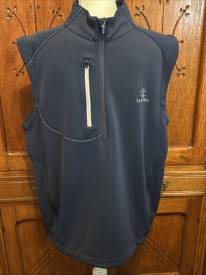 ZERO RESTRICTION Tour Series Vest Mens Large Navy 1/4 Zip Pullover - EXCELLENT!