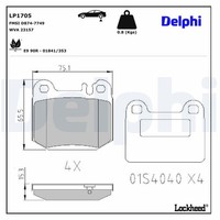 Bremsbelagsatz Scheibenbremse Delphi LP1705 FüR Mercedes Klasse W163 270 CDI 163