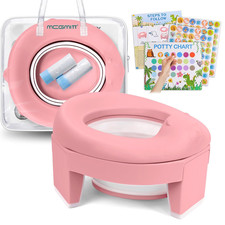 Portable Potty Seat for Kids Travel - Foldable Training Toilet Chair for Toddler