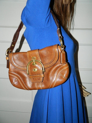COACH VINTAGE SOHO LEATHER FLAP BRAIDED BAG