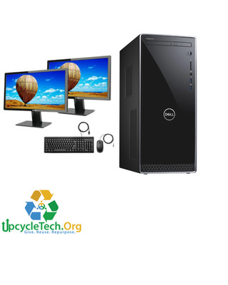 Dell Inpiron 3670 DT Dual Desktop Set: Intel I5-8400| 12Gb Ram| 1TB HDD