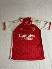 Adidas Arsenal Emirates Fly Better Jersey Size 22 Slim Fit Youth Soccer