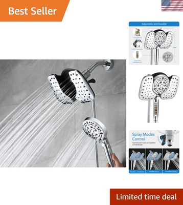 #ad Versatile Shower System: 10” Rainfall Head amp; Handheld with 60” Stainless Hose $110.99