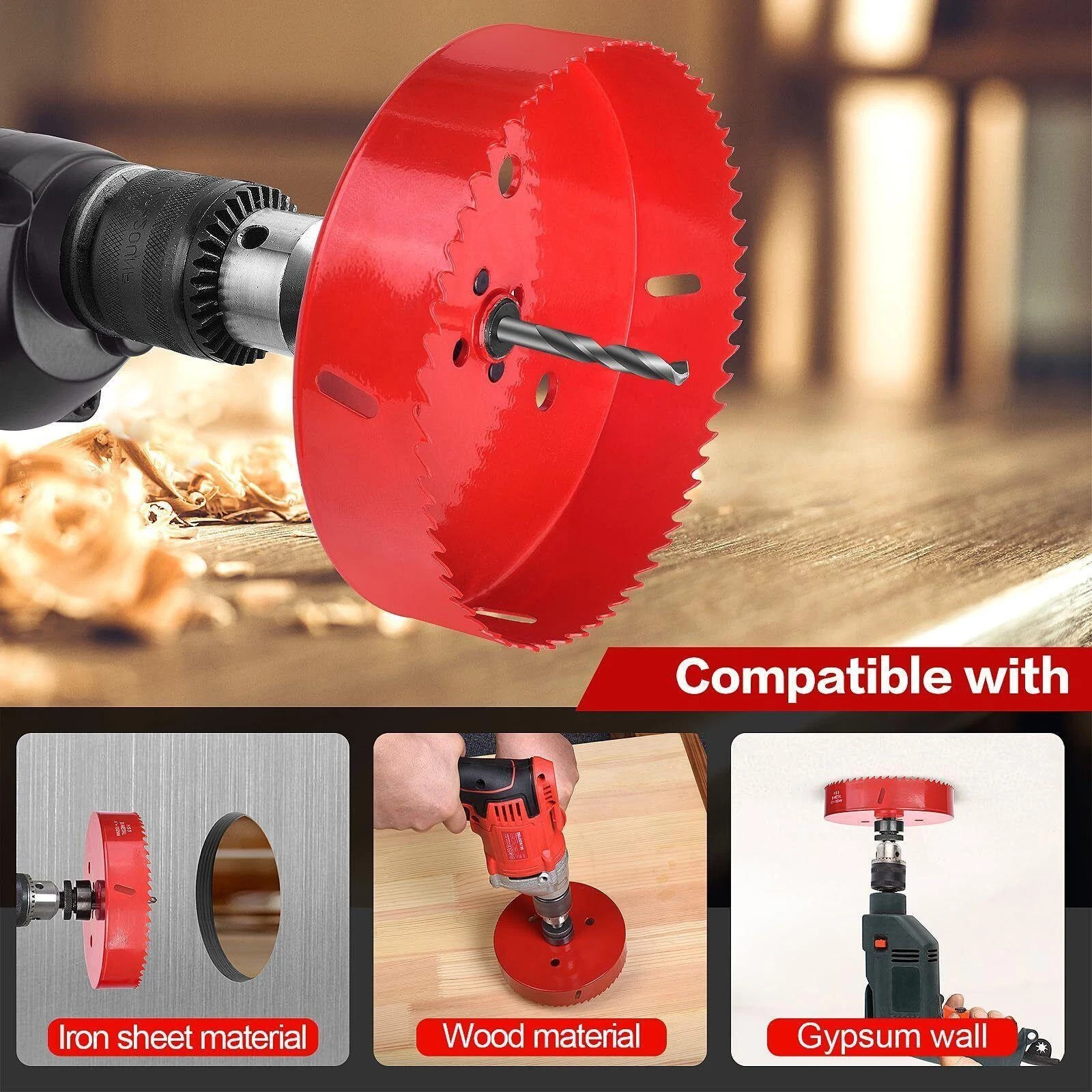 6 Inch Hole Saw - 152mm Hss Bi-metal Hole Cutter for Different Project
