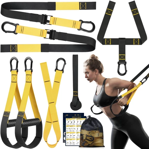 Kit de Entrenamiento de Resistencia para el Hogar, Entrenador de Resistencia Correas de Ejercicio con Asas...-