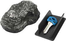 Hide-A-Key Realistic Rock, Outdoor Spare Key Holder with Secret Compartment, Gra