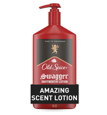Old Spice Hand, Face & Body Lotion for Men Swagger with Cedarwood Scent, 16 oz