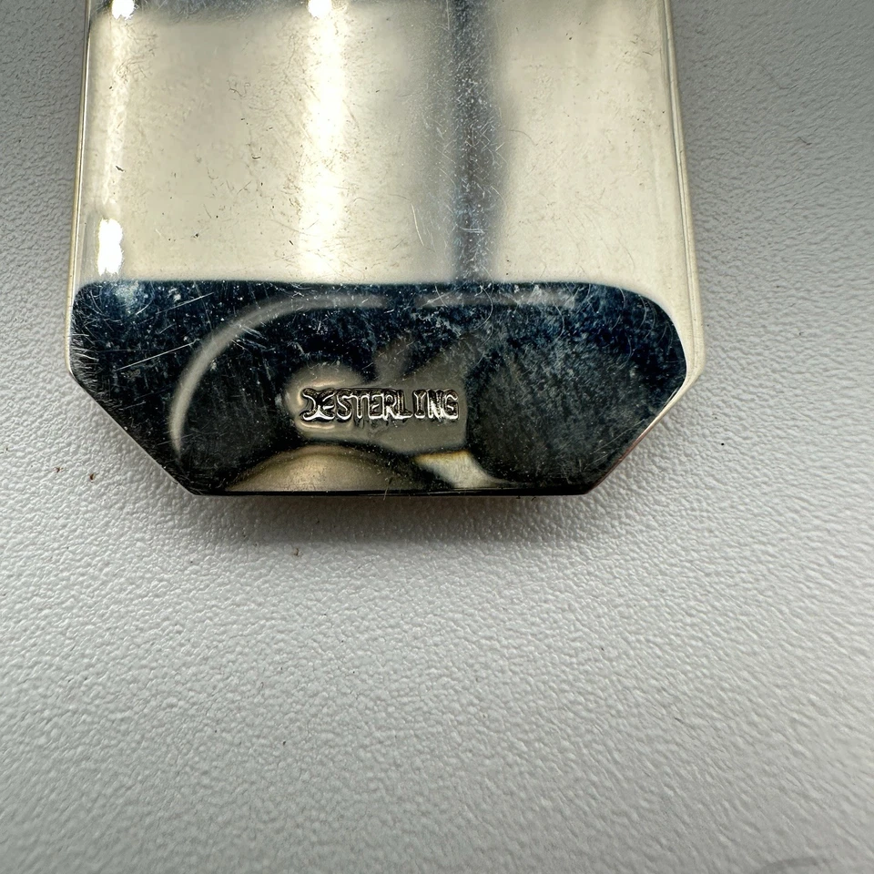 复古纯银马蹄形钥匙圈带吊坠 kBa — 第 3/4 张图片